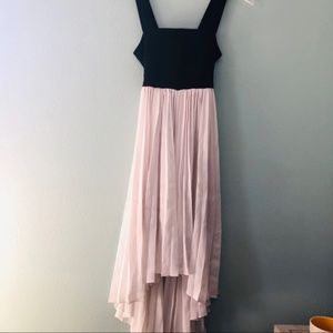 NWT Jennifer Lopez Hi Lo Pleated Color Block Dress